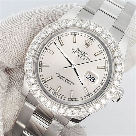 rolex 178240 silver diamond bezel|Rolex sapphire crystal.